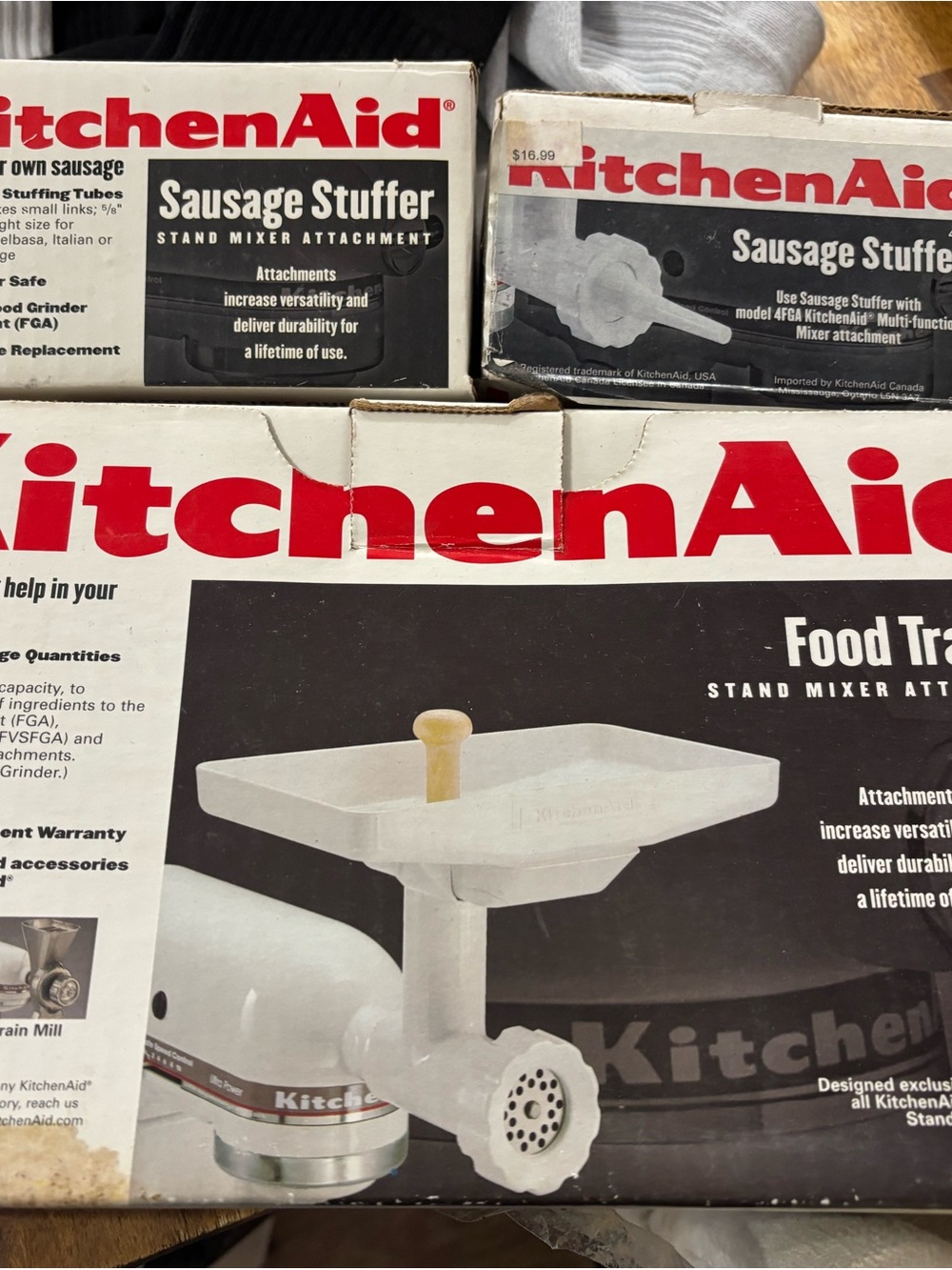 KitchenAid White Food Tray & Sausage Stuffer Stand Mixer Attachment